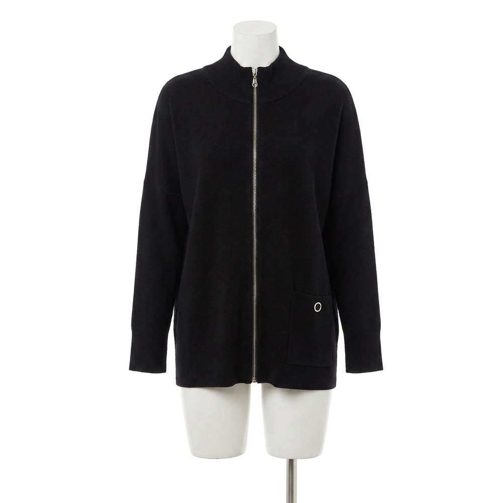 NEW ANGEL APPAREL zip up poncho in black